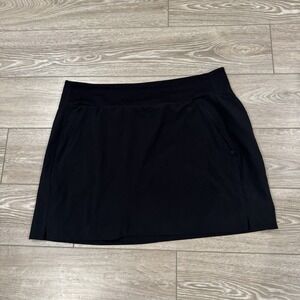 Athleta Soho Skort Black Size 14 Built In Shorts Tennis Golf Athleisure Stretch
